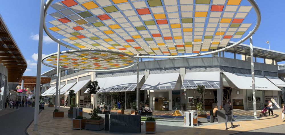 Estrutura tensionada no Alisios Shopping Center
